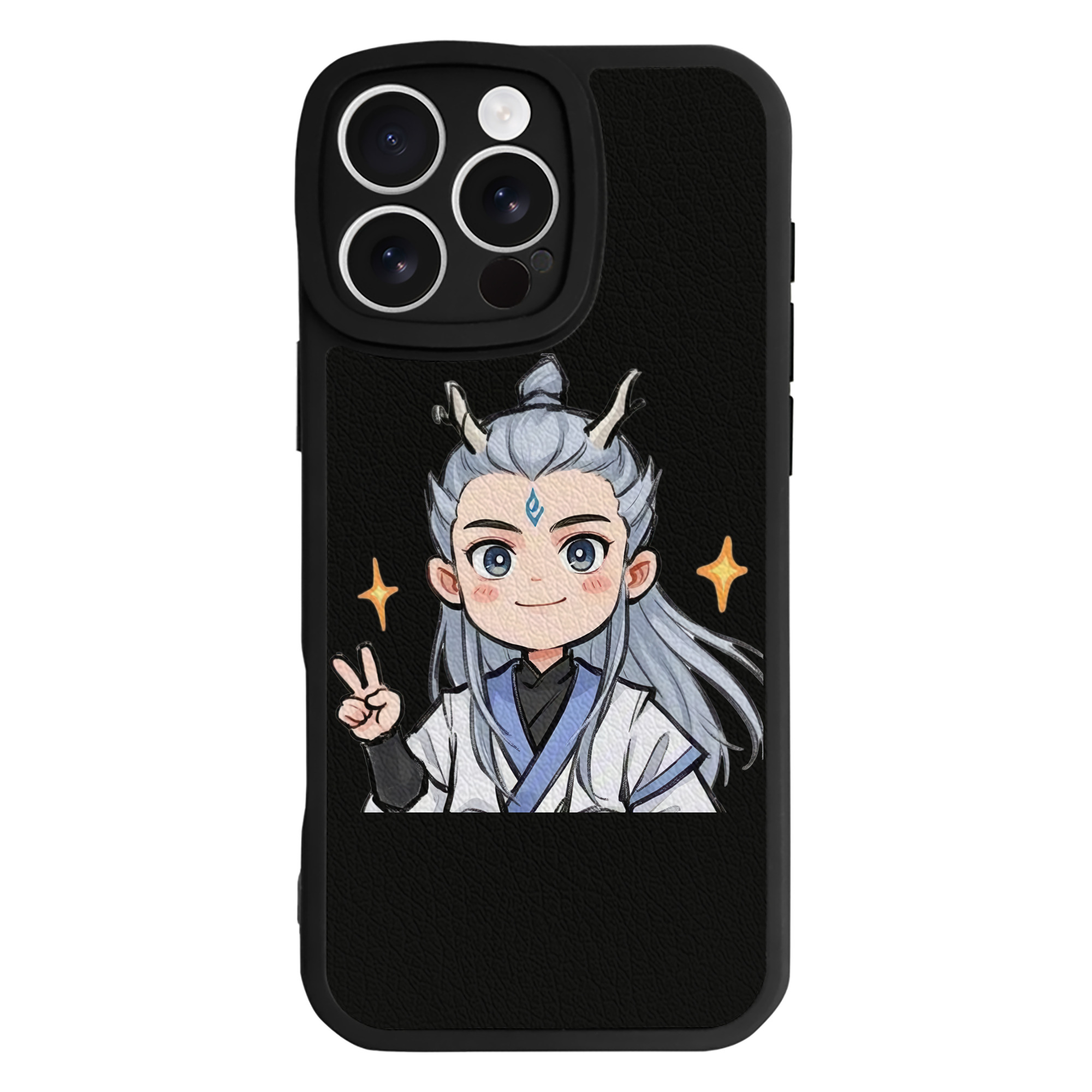 （画像用） Ne Zha 2 ナタ 魔童の大暴れ 【iPhone 16シリーズ対応】シリコンスマホケース（レザー調） 材質：シリコン